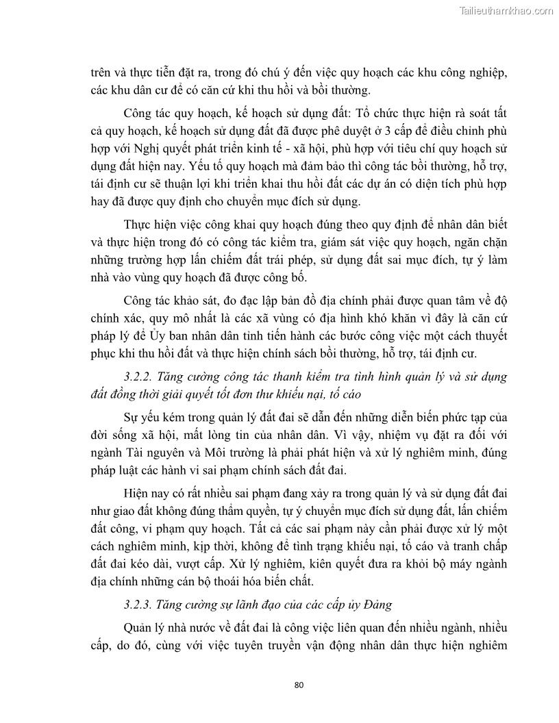 Luận văn thạc sĩ quản lý công Quản lý nhà nước về bồi thường, hỗ trợ và tái định cư khi Nhà nước thu hồi đất trên địa bàn thị xã Buôn Hồ, tỉnh Đắk Lắk - 8 Trang 87