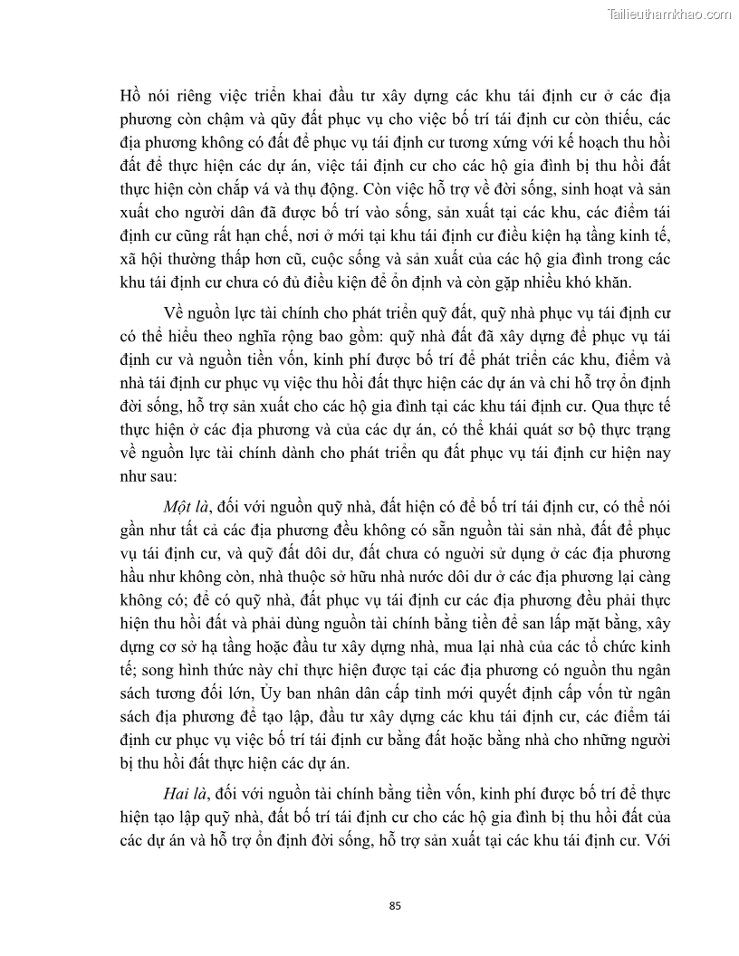 Luận văn thạc sĩ quản lý công Quản lý nhà nước về bồi thường, hỗ trợ và tái định cư khi Nhà nước thu hồi đất trên địa bàn thị xã Buôn Hồ, tỉnh Đắk Lắk - 8 Trang 92