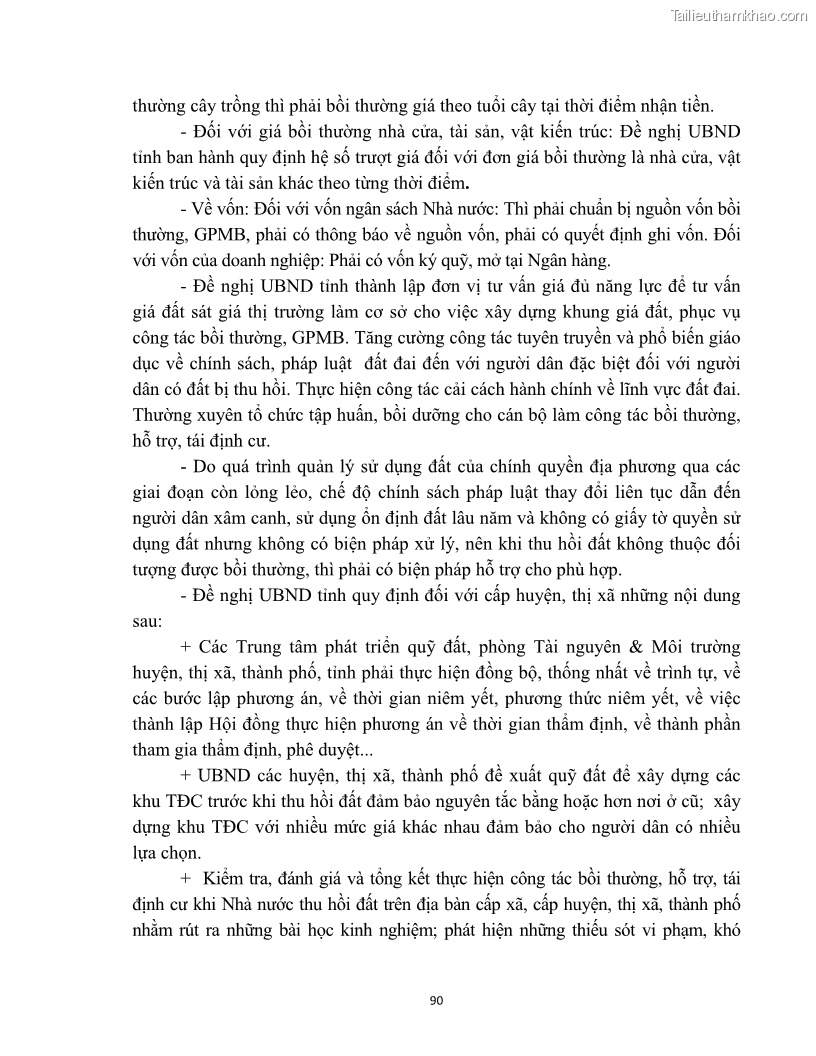 Luận văn thạc sĩ quản lý công Quản lý nhà nước về bồi thường, hỗ trợ và tái định cư khi Nhà nước thu hồi đất trên địa bàn thị xã Buôn Hồ, tỉnh Đắk Lắk - 9 Trang 97
