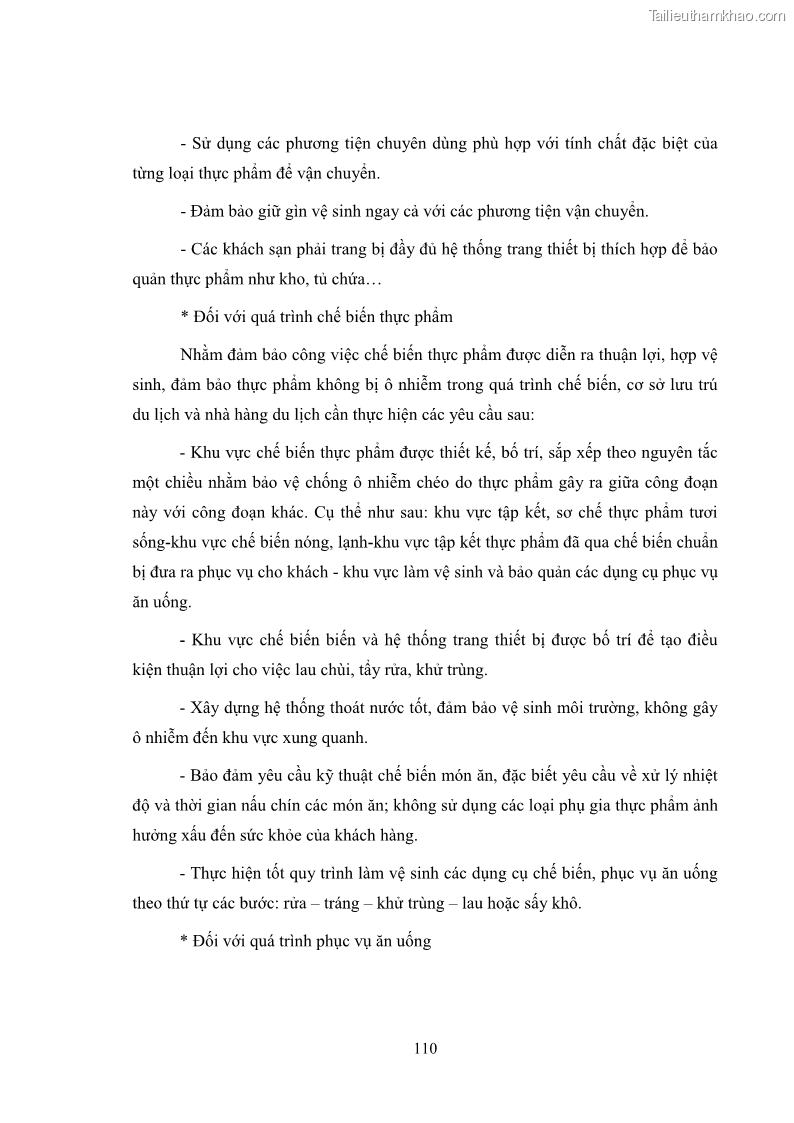 Luận văn thạc sĩ du lịch Áp dụng tiêu chuẩn kỹ năng nghề du lịch Việt Nam VTOS vào nghiên cứu lĩnh vực an ninh – an toàn trong các khách sạn 4 sao tại Hải Phòng - 10 Trang 110