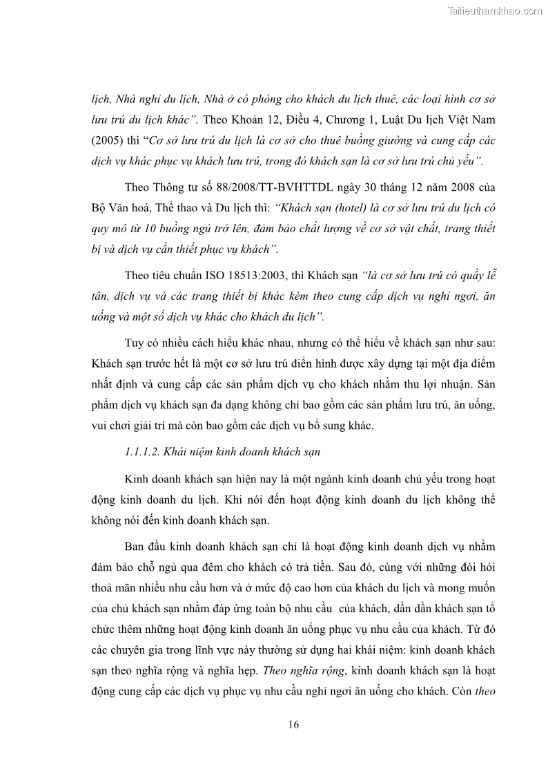 Luận văn thạc sĩ du lịch Áp dụng tiêu chuẩn kỹ năng nghề du lịch Việt Nam VTOS vào nghiên cứu lĩnh vực an ninh – an toàn trong các khách sạn 4 sao tại Hải Phòng - 2 Trang 16