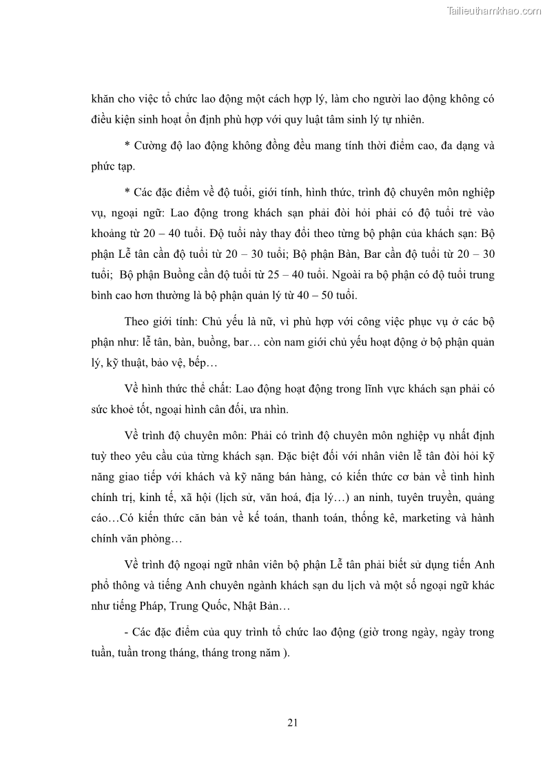 Luận văn thạc sĩ du lịch Áp dụng tiêu chuẩn kỹ năng nghề du lịch Việt Nam VTOS vào nghiên cứu lĩnh vực an ninh – an toàn trong các khách sạn 4 sao tại Hải Phòng - 2 Trang 21