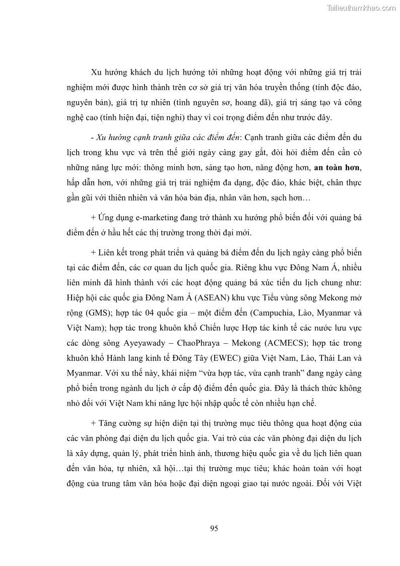 Luận văn thạc sĩ du lịch Áp dụng tiêu chuẩn kỹ năng nghề du lịch Việt Nam VTOS vào nghiên cứu lĩnh vực an ninh – an toàn trong các khách sạn 4 sao tại Hải Phòng - 8 Trang 95