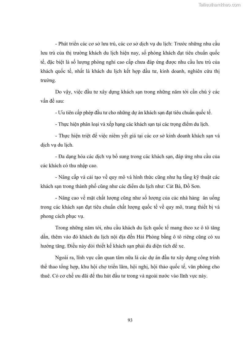 Luận văn thạc sĩ du lịch Áp dụng tiêu chuẩn kỹ năng nghề du lịch Việt Nam VTOS vào nghiên cứu lĩnh vực an ninh – an toàn trong các khách sạn 4 sao tại Hải Phòng - 8 Trang 93