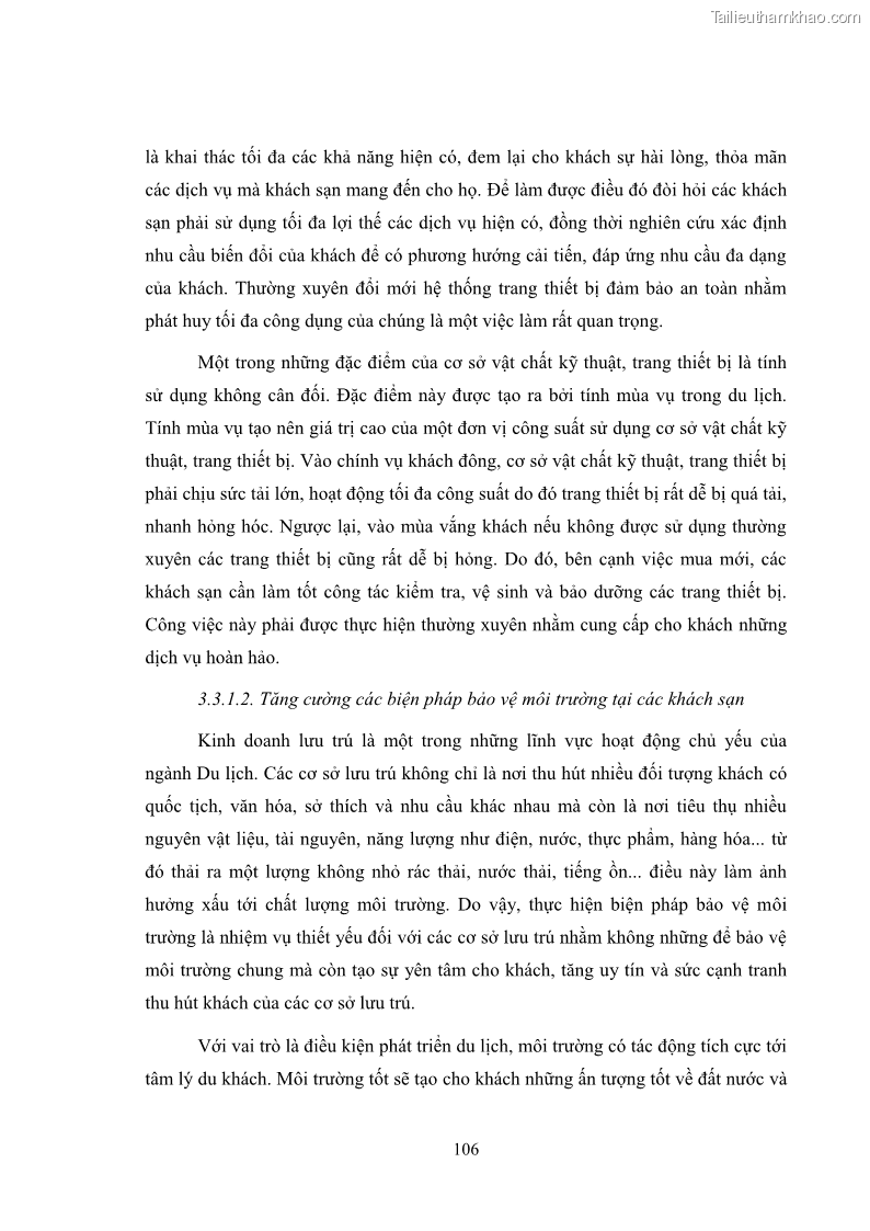 Luận văn thạc sĩ du lịch Áp dụng tiêu chuẩn kỹ năng nghề du lịch Việt Nam VTOS vào nghiên cứu lĩnh vực an ninh – an toàn trong các khách sạn 4 sao tại Hải Phòng - 9 Trang 106