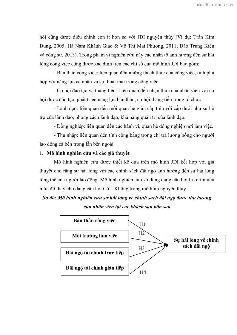 Luận văn thạc sĩ du lịch Nghiên cứu chính sách đãi ngộ nhân viên bộ phận tiền sảnh tại một số khách sạn bốn sao trên địa bàn thành phố Đà Lạt - 10 Trang 114