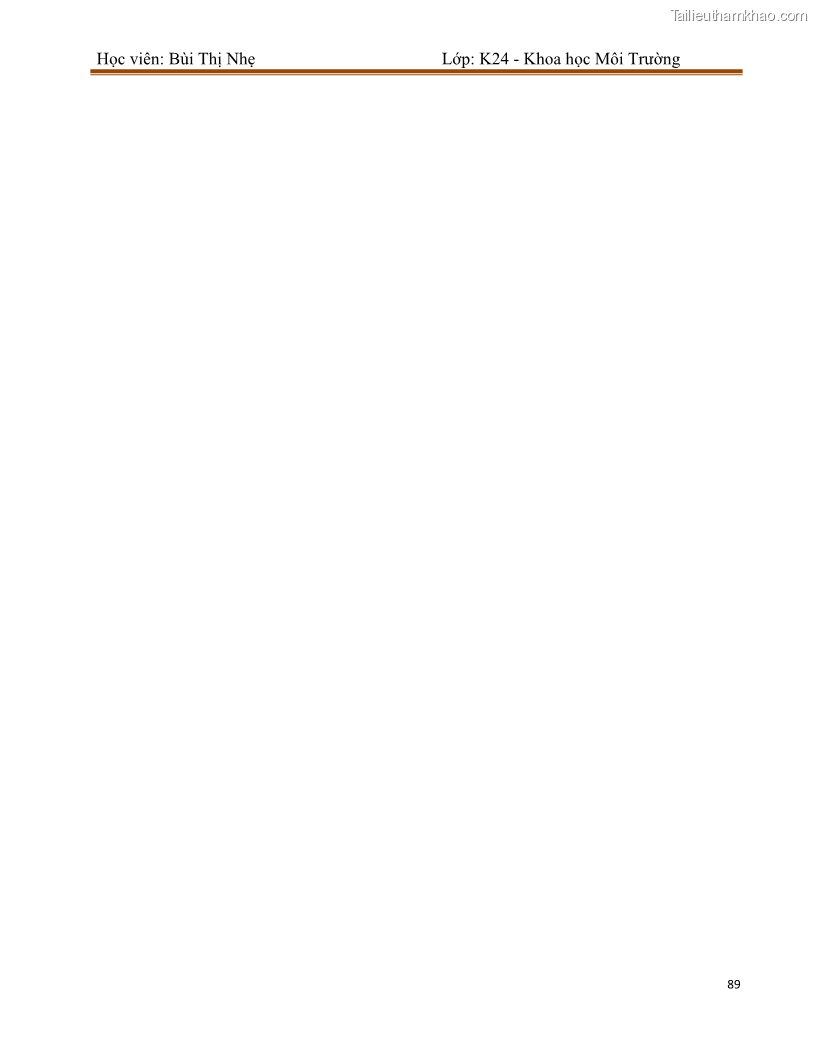 Luận văn thạc sĩ khoa học Bước đầu nghiên cứu đánh giá mức độ đạt chuẩn về bảo vệ môi trường đối với các cơ sở ăn uống tại khu du lịch Sầm Sơn, Thanh Hóa - 8 Trang 96