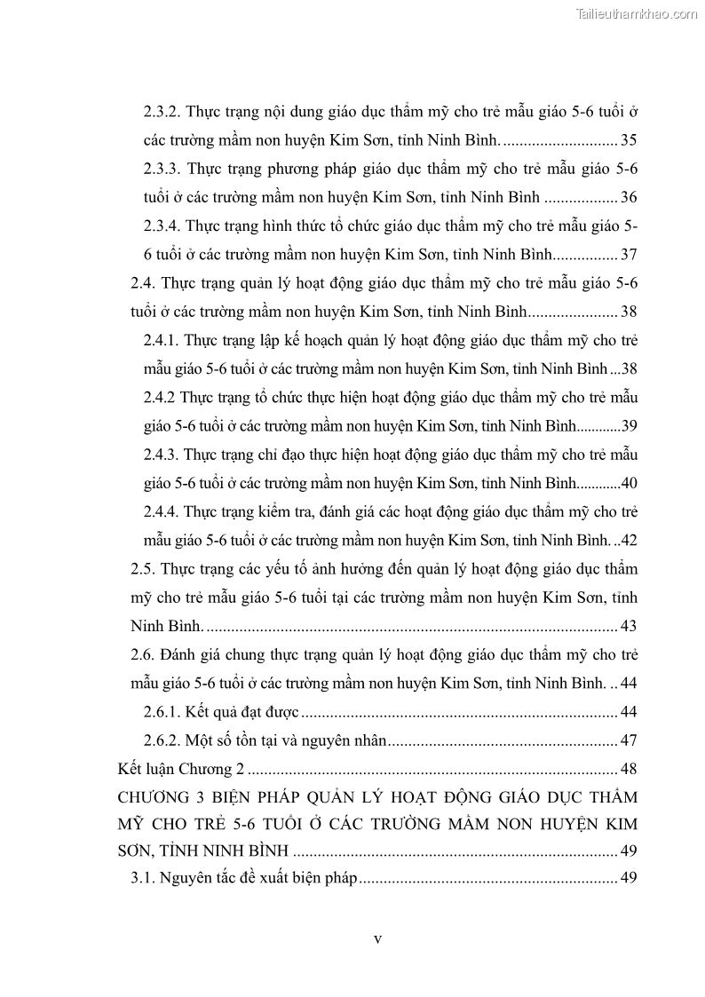 Luận văn thạc sĩ quản lý giáo dục Quản lý hoạt động giáo dục thẩm mỹ cho trẻ 5-6 tuổi ở các trường mầm non huyện Kim Sơn, tỉnh Ninh Bình - 1 Trang 7