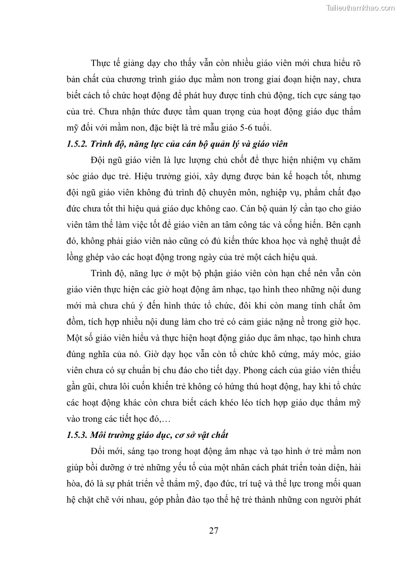 Luận văn thạc sĩ quản lý giáo dục Quản lý hoạt động giáo dục thẩm mỹ cho trẻ 5-6 tuổi ở các trường mầm non huyện Kim Sơn, tỉnh Ninh Bình - 4 Trang 37