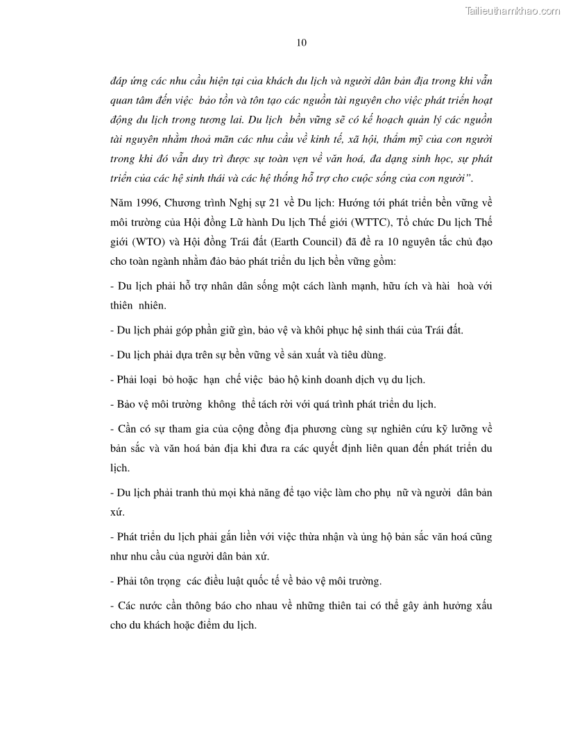 Luận văn thạc sỹ Nghiên cứu đề xuất các giải pháp bảo vệ môi trường theo định hướng phát triển bền vững du lịch tỉnh Bình Thuận - 2 Trang 22