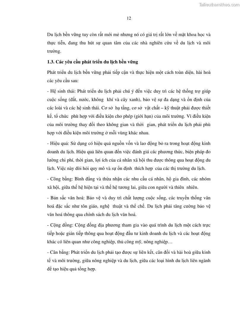 Luận văn thạc sỹ Nghiên cứu đề xuất các giải pháp bảo vệ môi trường theo định hướng phát triển bền vững du lịch tỉnh Bình Thuận - 2 Trang 24