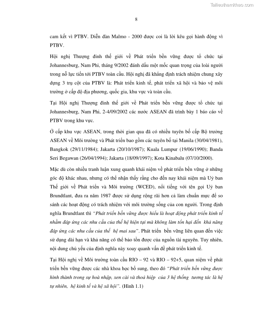 Luận văn thạc sỹ Nghiên cứu đề xuất các giải pháp bảo vệ môi trường theo định hướng phát triển bền vững du lịch tỉnh Bình Thuận - 2 Trang 20