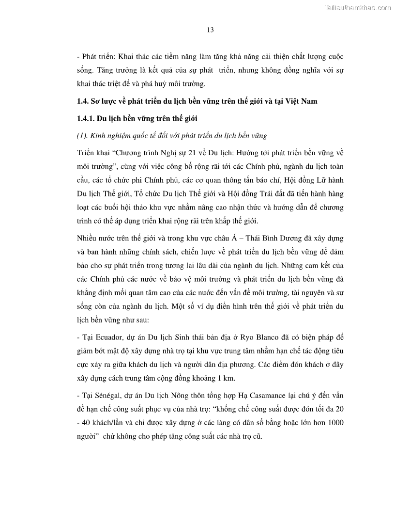 Luận văn thạc sỹ Nghiên cứu đề xuất các giải pháp bảo vệ môi trường theo định hướng phát triển bền vững du lịch tỉnh Bình Thuận - 3 Trang 25