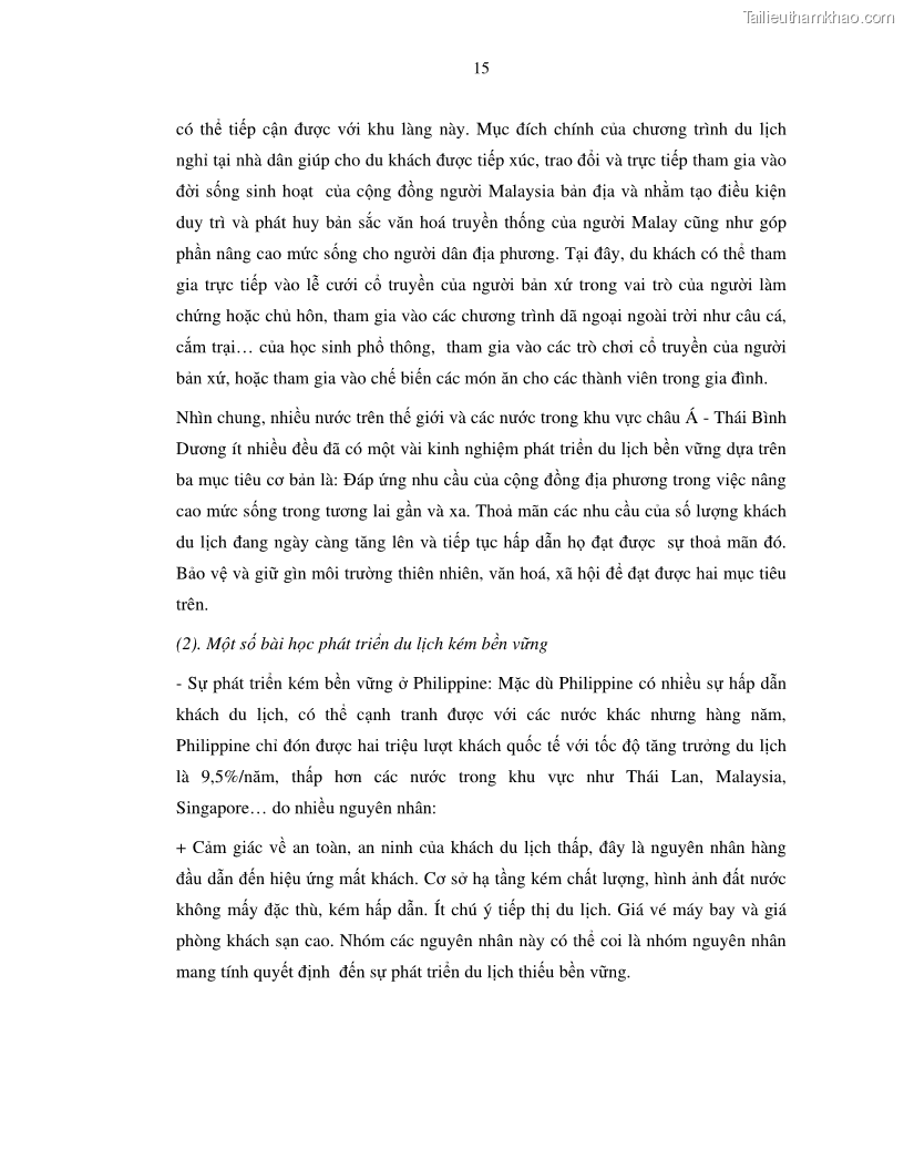 Luận văn thạc sỹ Nghiên cứu đề xuất các giải pháp bảo vệ môi trường theo định hướng phát triển bền vững du lịch tỉnh Bình Thuận - 3 Trang 27