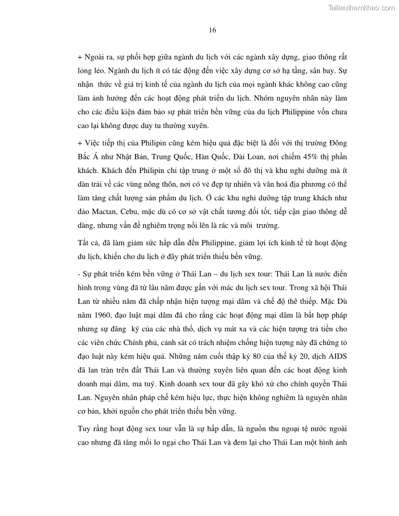 Luận văn thạc sỹ Nghiên cứu đề xuất các giải pháp bảo vệ môi trường theo định hướng phát triển bền vững du lịch tỉnh Bình Thuận - 3 Trang 28