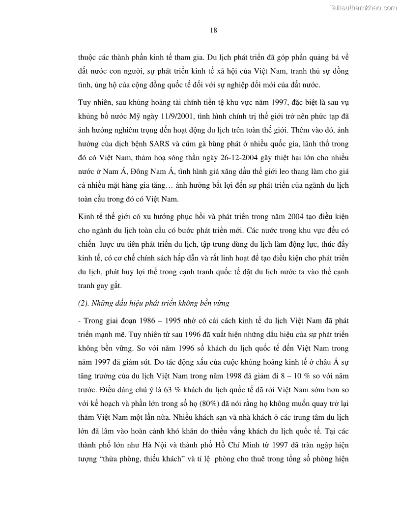 Luận văn thạc sỹ Nghiên cứu đề xuất các giải pháp bảo vệ môi trường theo định hướng phát triển bền vững du lịch tỉnh Bình Thuận - 3 Trang 30