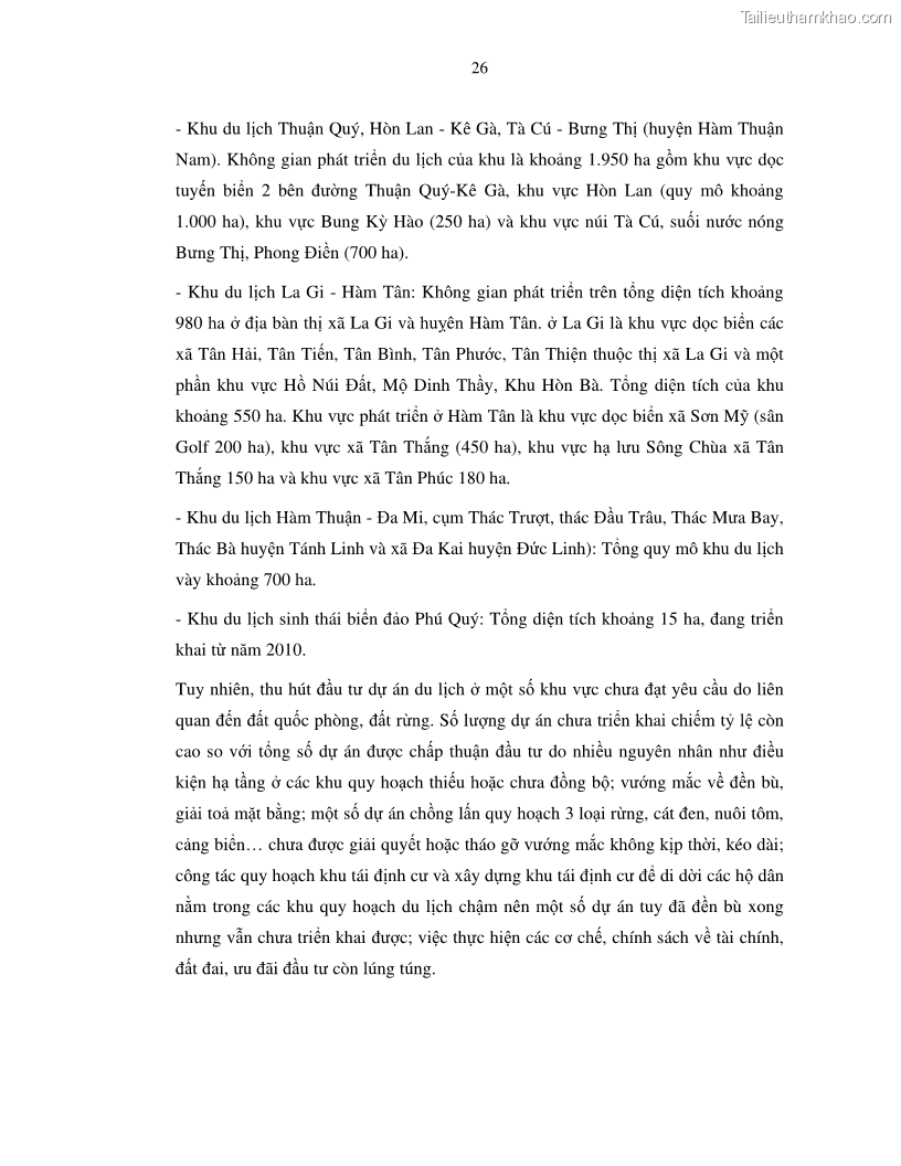 Luận văn thạc sỹ Nghiên cứu đề xuất các giải pháp bảo vệ môi trường theo định hướng phát triển bền vững du lịch tỉnh Bình Thuận - 4 Trang 38