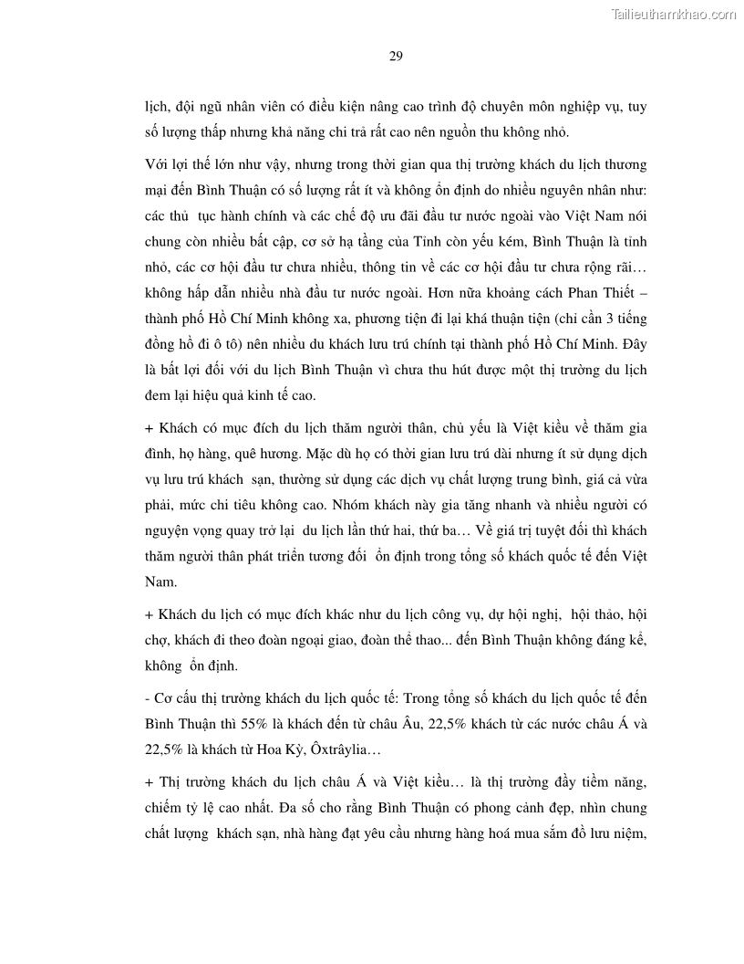 Luận văn thạc sỹ Nghiên cứu đề xuất các giải pháp bảo vệ môi trường theo định hướng phát triển bền vững du lịch tỉnh Bình Thuận - 4 Trang 41