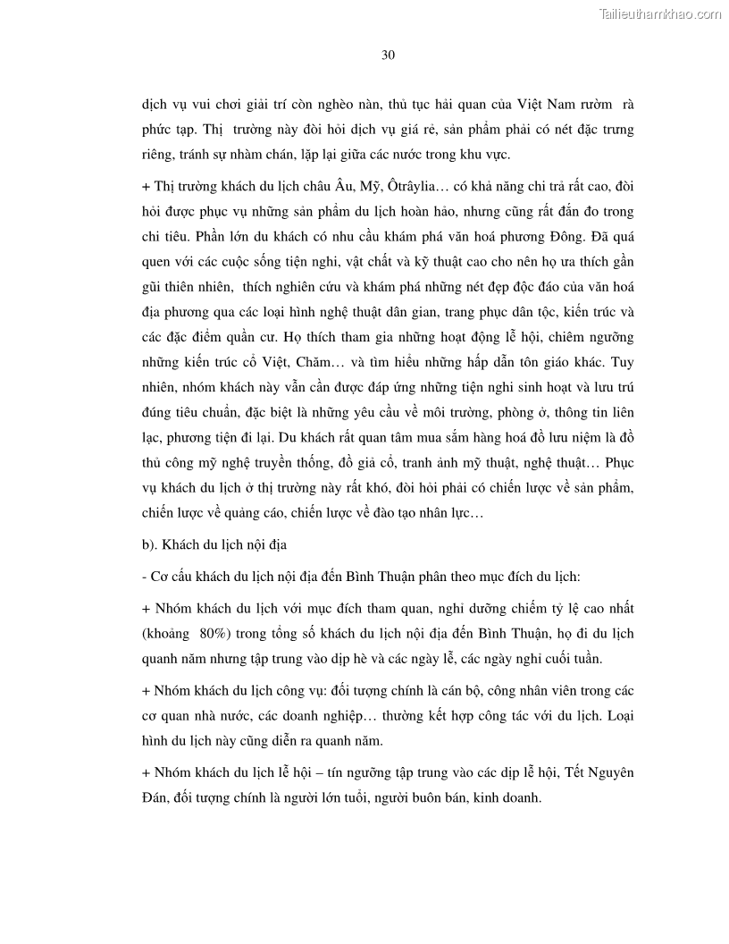 Luận văn thạc sỹ Nghiên cứu đề xuất các giải pháp bảo vệ môi trường theo định hướng phát triển bền vững du lịch tỉnh Bình Thuận - 4 Trang 42