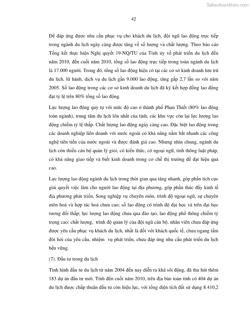 Luận văn thạc sỹ Nghiên cứu đề xuất các giải pháp bảo vệ môi trường theo định hướng phát triển bền vững du lịch tỉnh Bình Thuận - 5 Trang 54