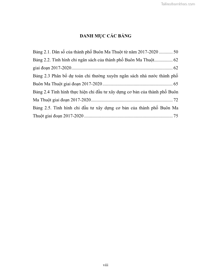 Luận văn thạc sĩ quản lý công Quản lý chi ngân sách nhà nước trên địa bàn thành phố Buôn Ma Thuột, tỉnh Đắk Lắk - 1 Trang 10