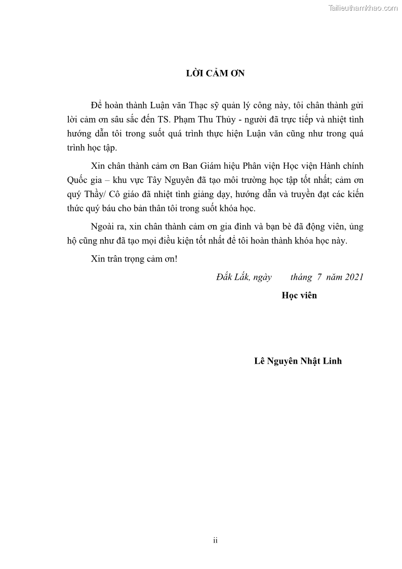 Luận văn thạc sĩ quản lý công Quản lý chi ngân sách nhà nước trên địa bàn thành phố Buôn Ma Thuột, tỉnh Đắk Lắk - 1 Trang 4