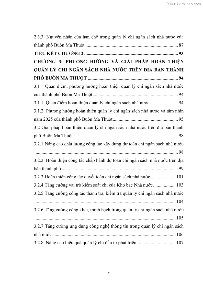 Luận văn thạc sĩ quản lý công Quản lý chi ngân sách nhà nước trên địa bàn thành phố Buôn Ma Thuột, tỉnh Đắk Lắk - 1 Trang 7