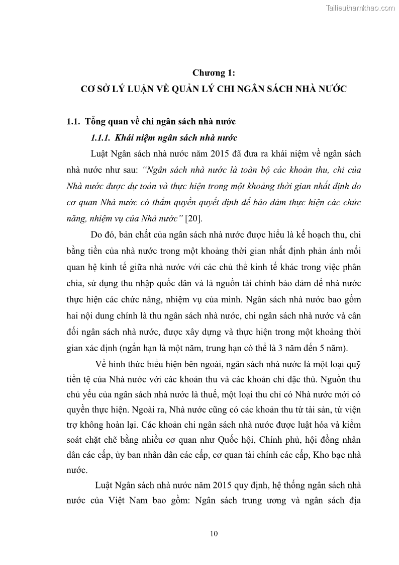 Luận văn thạc sĩ quản lý công Quản lý chi ngân sách nhà nước trên địa bàn thành phố Buôn Ma Thuột, tỉnh Đắk Lắk - 2 Trang 21