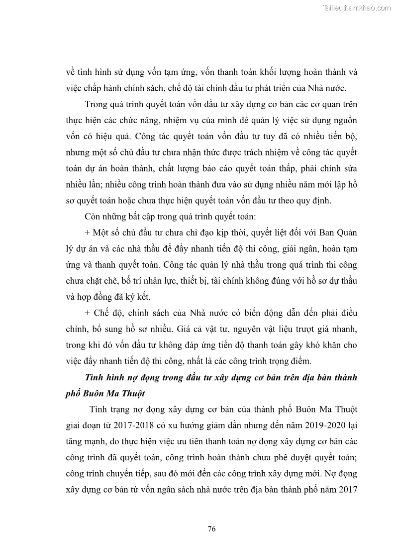 Luận văn thạc sĩ quản lý công Quản lý chi ngân sách nhà nước trên địa bàn thành phố Buôn Ma Thuột, tỉnh Đắk Lắk - 8 Trang 87