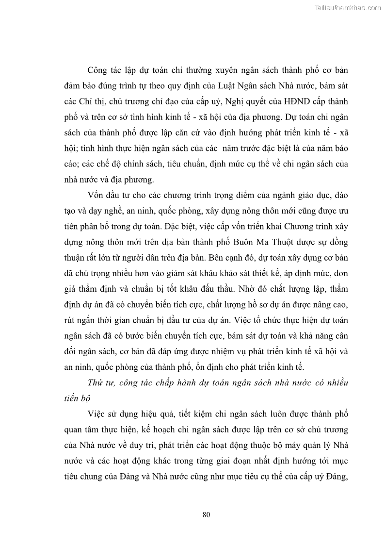 Luận văn thạc sĩ quản lý công Quản lý chi ngân sách nhà nước trên địa bàn thành phố Buôn Ma Thuột, tỉnh Đắk Lắk - 8 Trang 91