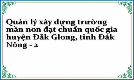 Quản lý xây dựng trường mần non đạt chuẩn quốc gia huyện Đắk Glong, tỉnh Đắk Nông - 2