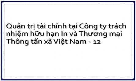 Quản trị tài chính tại Công ty trách nhiệm hữu hạn In và Thương mại Thông tấn xã Việt Nam - 12
