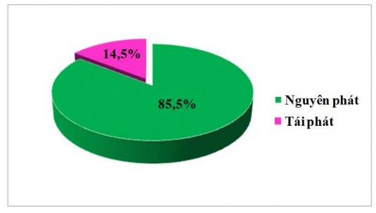 Biểu đồ 3 5 Phân bố thoát vị bẹn nguyên phát và tái phát Thoát vị bẹn 3