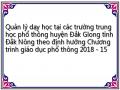 Quản lý dạy học tại các trường trung học phổ thông huyện Đắk Glong tỉnh Đắk Nông theo định hướng Chương trình giáo dục phổ thông 2018 - 15