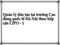 Quản lý đào tạo tại trường Cao đẳng quốc tế Hà Nội theo tiếp cận CIPO - 1