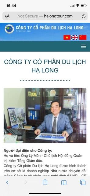 Giao diện trang chủ Website công ty trên điện thoại di động rất đơn giản và 3