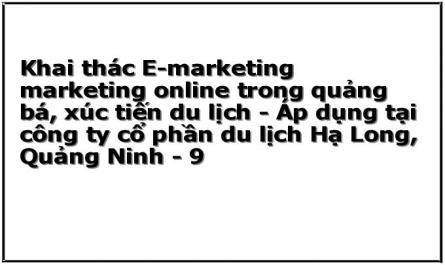 Khai thác E-marketing marketing online trong quảng bá, xúc tiến du lịch - Áp dụng tại công ty cổ phần du lịch Hạ Long, Quảng Ninh - 9