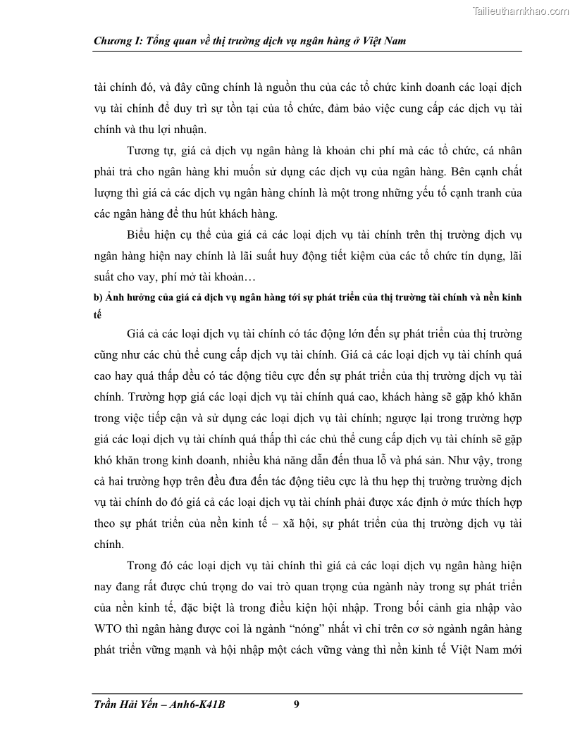 Khóa luận tốt nghiệp Phát triển thị trường dịch vụ ngân hàng trong điều kiện Việt Nam gia nhập WTO - 2 Trang 17