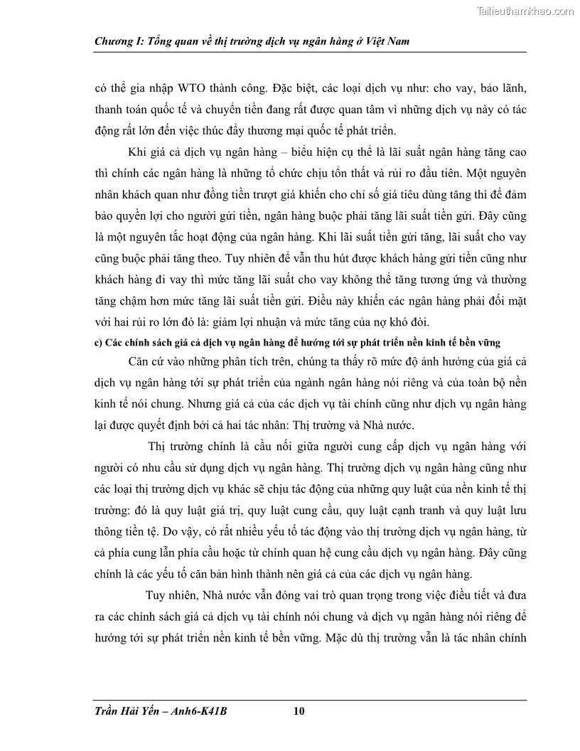Khóa luận tốt nghiệp Phát triển thị trường dịch vụ ngân hàng trong điều kiện Việt Nam gia nhập WTO - 2 Trang 18