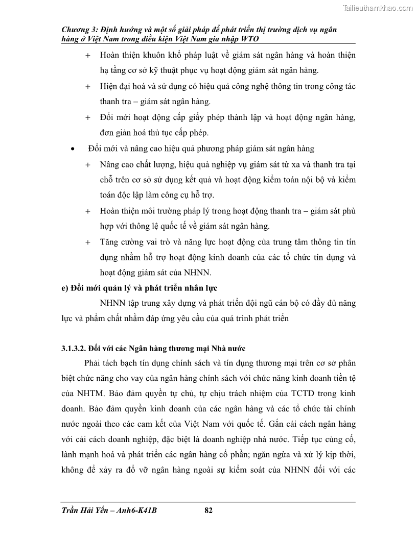 Khóa luận tốt nghiệp Phát triển thị trường dịch vụ ngân hàng trong điều kiện Việt Nam gia nhập WTO - 8 Trang 93