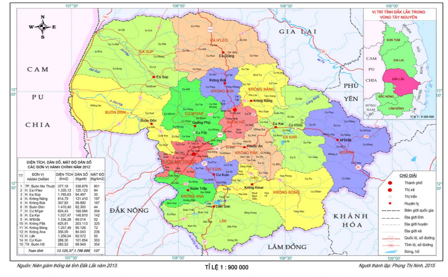 Hình 2 1 Bản đồ hành chính tỉnh Đắk Lắk Nguồn Internet Tỉnh Đắk Lắk 1