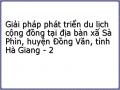 Giải pháp phát triển du lịch cộng đồng tại địa bàn xã Sà Phìn, huyện Đồng Văn, tỉnh Hà Giang - 2