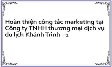 Hoàn thiện công tác marketing tại Công ty TNHH thương mại dịch vụ du lịch Khánh Trình - 1