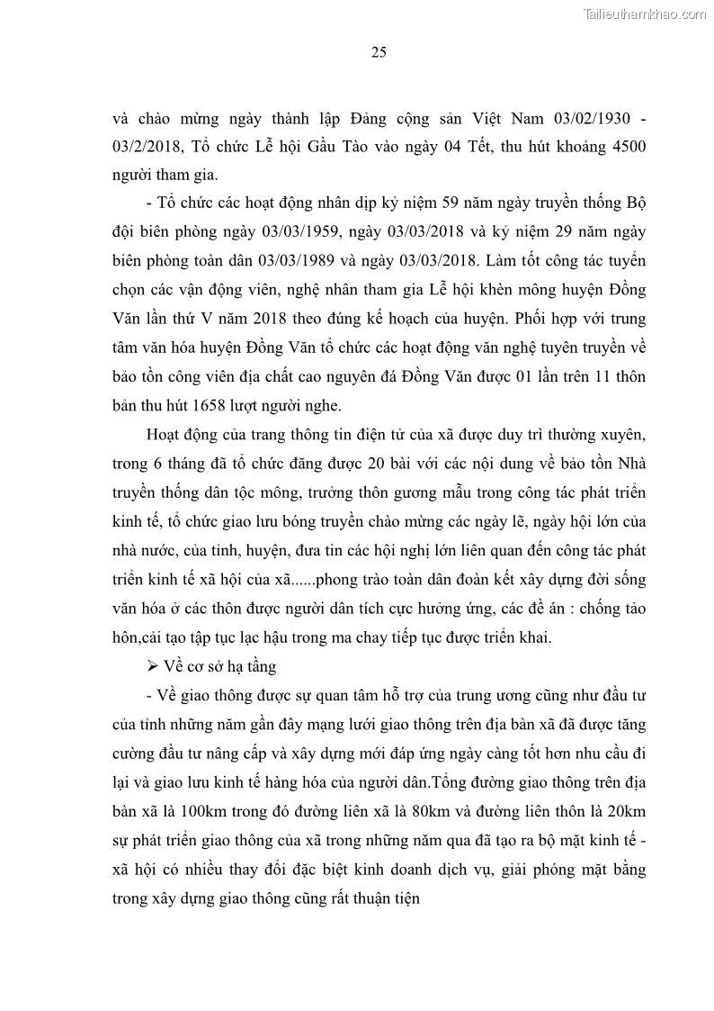 Khoá luận tốt nghiệp đại học Giải pháp phát triển du lịch cộng đồng tại địa bàn xã Sà Phìn, huyện Đồng Văn, tỉnh Hà Giang - 3 Trang 33