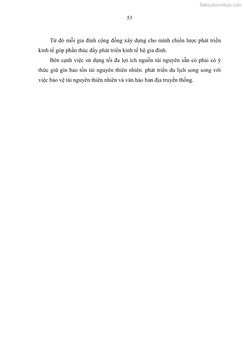 Khoá luận tốt nghiệp đại học Giải pháp phát triển du lịch cộng đồng tại địa bàn xã Sà Phìn, huyện Đồng Văn, tỉnh Hà Giang - 6 Trang 61