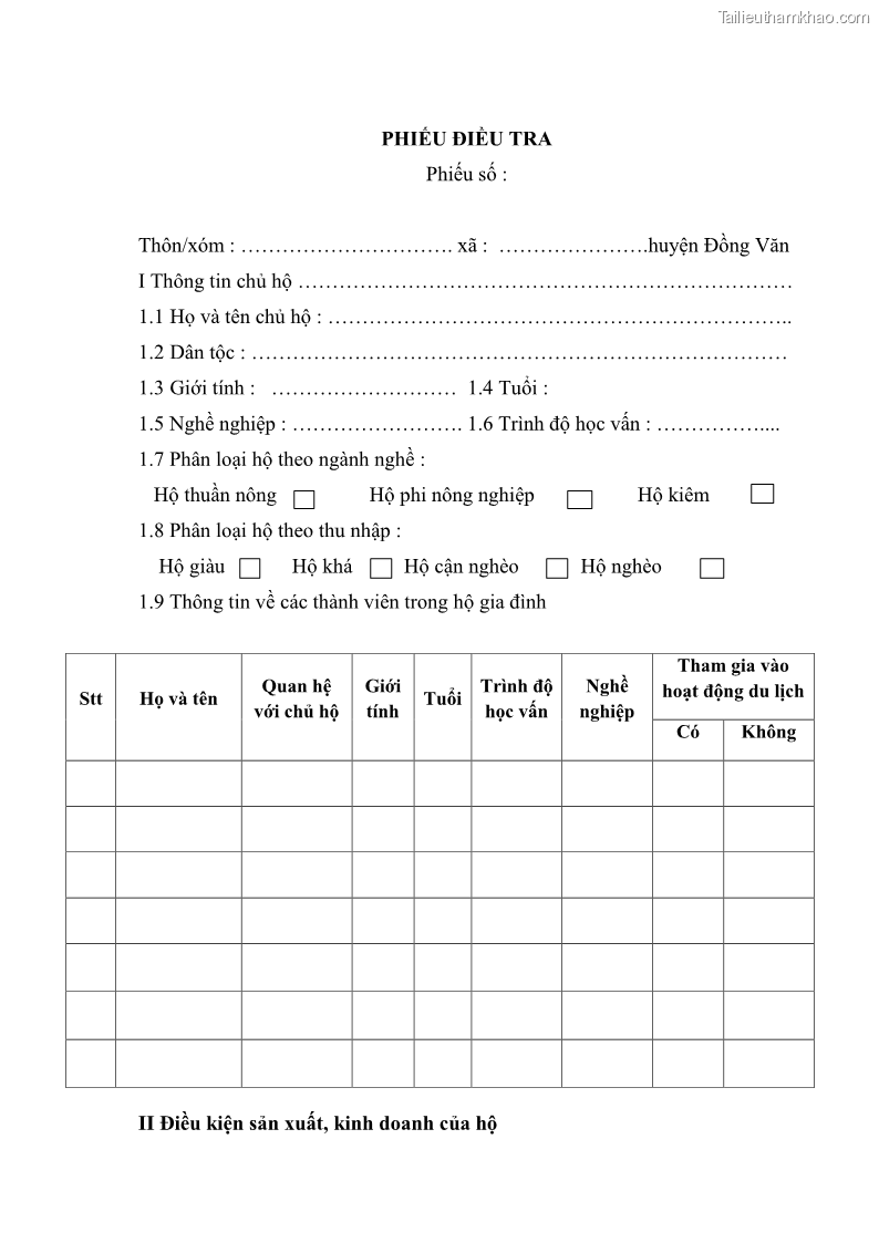 Khoá luận tốt nghiệp đại học Giải pháp phát triển du lịch cộng đồng tại địa bàn xã Sà Phìn, huyện Đồng Văn, tỉnh Hà Giang - 6 Trang 63