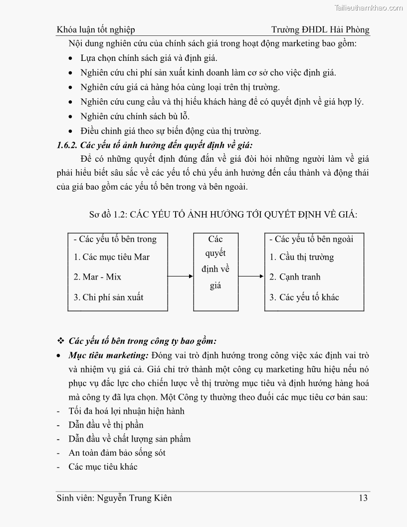 Khóa luận tốt nghiệp quản trị doanh nghiệp Hoàn thiện công tác marketing tại Công ty TNHH thương mại dịch vụ du lịch Khánh Trình - 2 Trang 23
