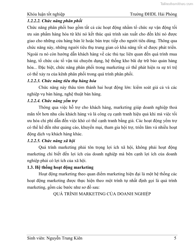 Khóa luận tốt nghiệp quản trị doanh nghiệp Hoàn thiện công tác marketing tại Công ty TNHH thương mại dịch vụ du lịch Khánh Trình - 2 Trang 15