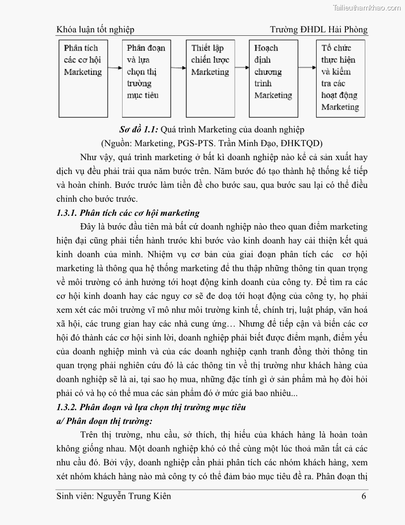 Khóa luận tốt nghiệp quản trị doanh nghiệp Hoàn thiện công tác marketing tại Công ty TNHH thương mại dịch vụ du lịch Khánh Trình - 2 Trang 16
