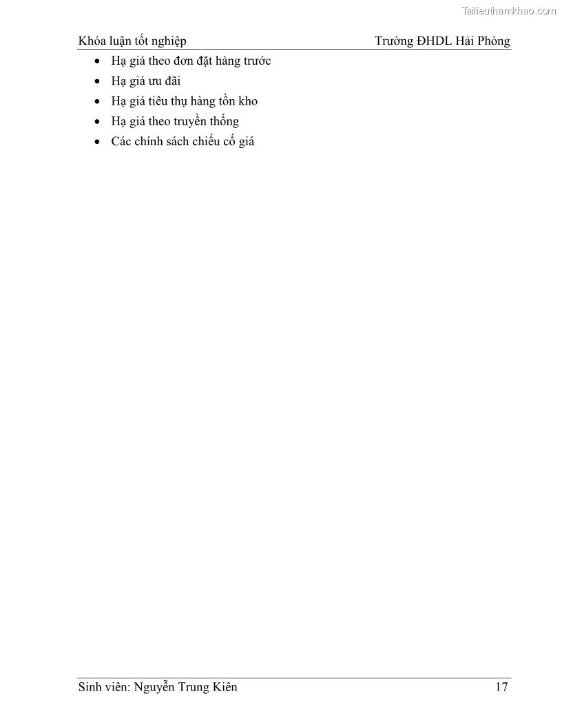 Khóa luận tốt nghiệp quản trị doanh nghiệp Hoàn thiện công tác marketing tại Công ty TNHH thương mại dịch vụ du lịch Khánh Trình - 3 Trang 27